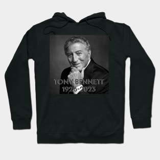 Positive Tony Bennett old man singer portrait Hoodie